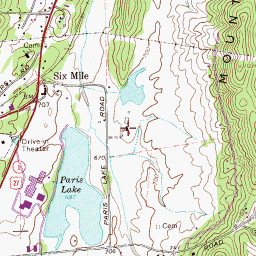 Topographic Map of Floyd County Industrial Park, GA