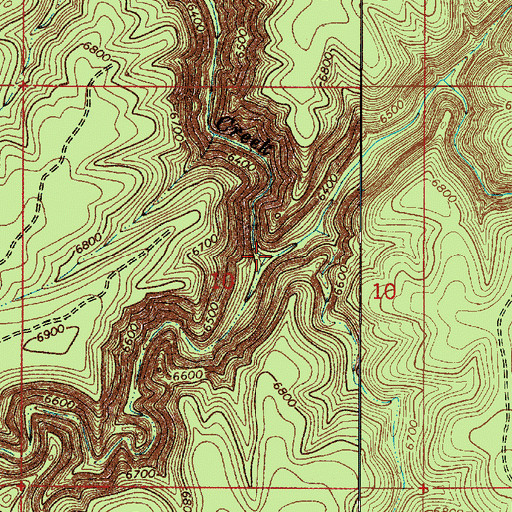 Topographic Map of Toms Creek, AZ