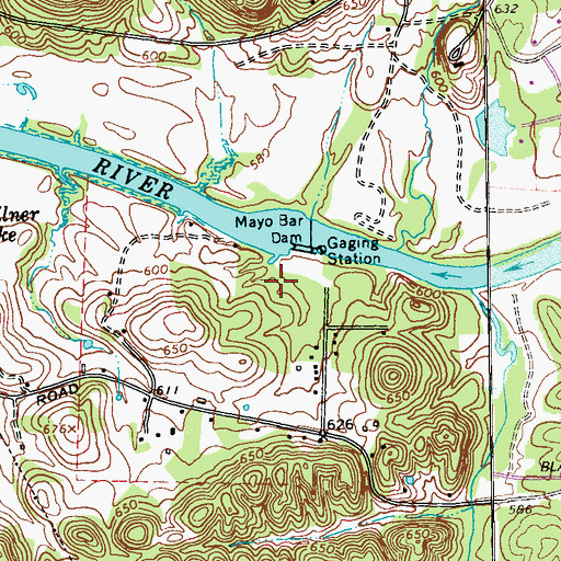 Topographic Map of Floyd County Recreation Area, GA