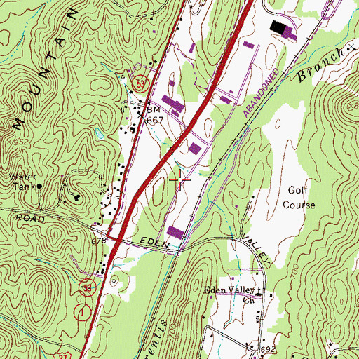 Topographic Map of Gateway Industrial Park, GA