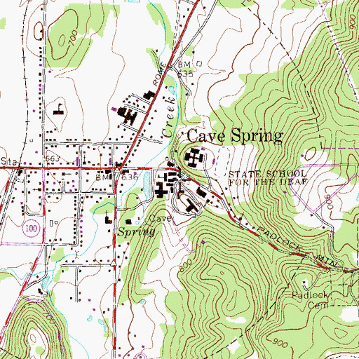 Topographic Map of Georgia School for the Deaf Historic District, GA