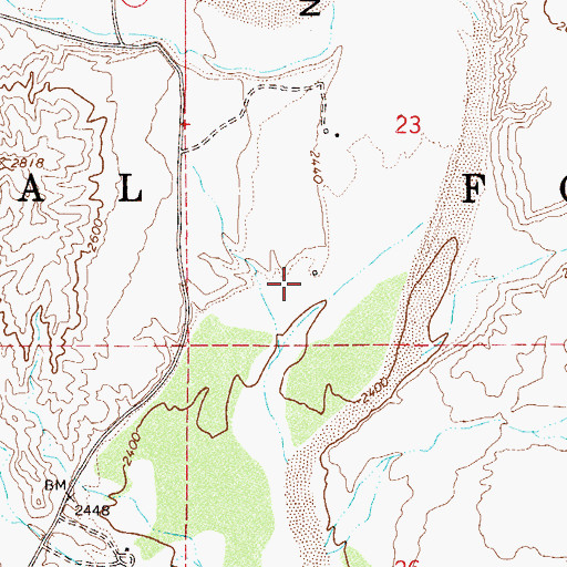 Topographic Map of Tonto Basin, AZ