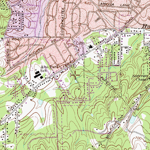 Topographic Map of Hidden Valley, GA