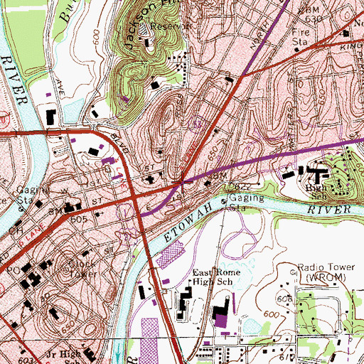 Topographic Map of Holsey Sinai Christian Methodist Episcopal Church, GA