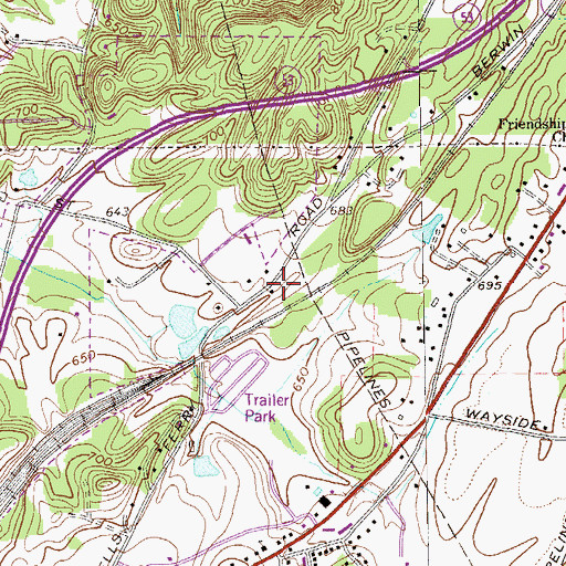 Topographic Map of Homewood School (historical), GA