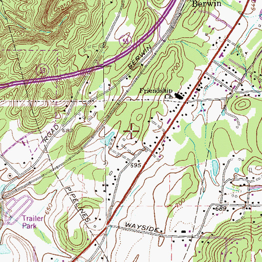 Topographic Map of John Hume Cemetery, GA