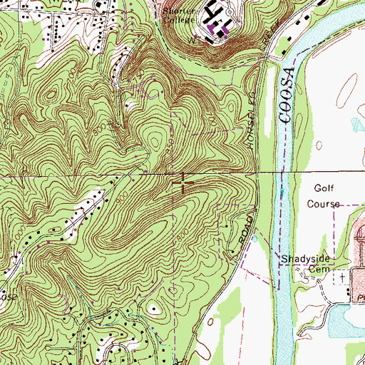 Topographic Map of Marshall Forest, GA