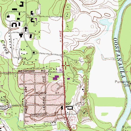 Topographic Map of Martha Berry Museum and Art Gallery, GA