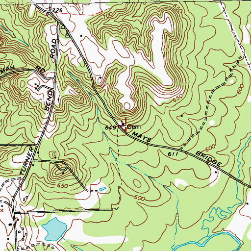 Topographic Map of Matthew Cemetery, GA