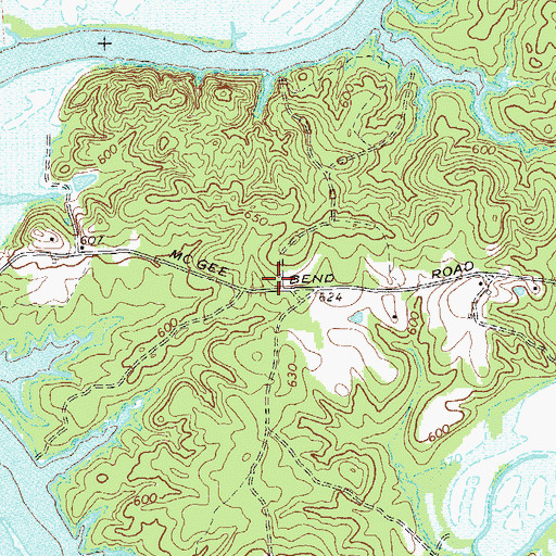 Topographic Map of McGee School (historical), GA
