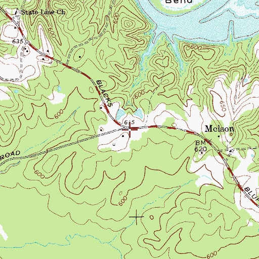 Topographic Map of Melson School (historical), GA