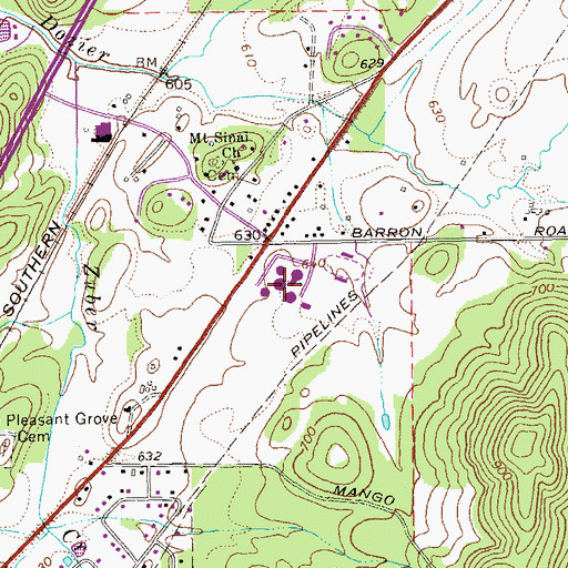 Topographic Map of Model High School, GA