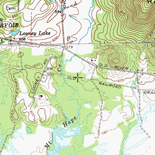 Topographic Map of Mount Hope (historical), GA