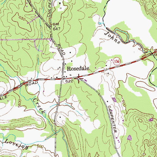 Topographic Map of New Hope Cemetery, GA