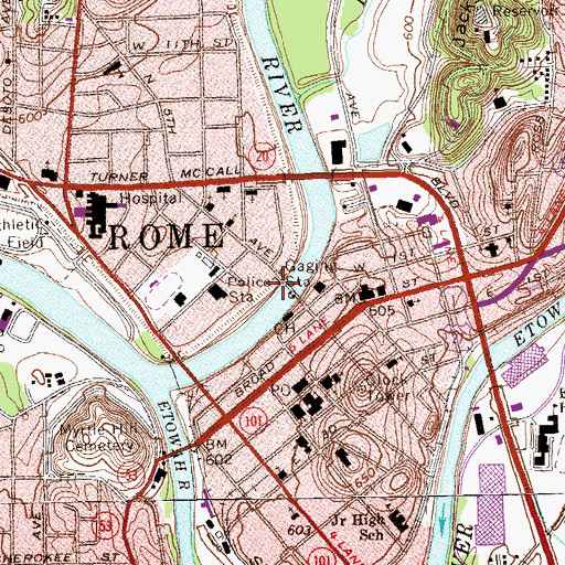 Topographic Map of Nichols Mill (historical), GA