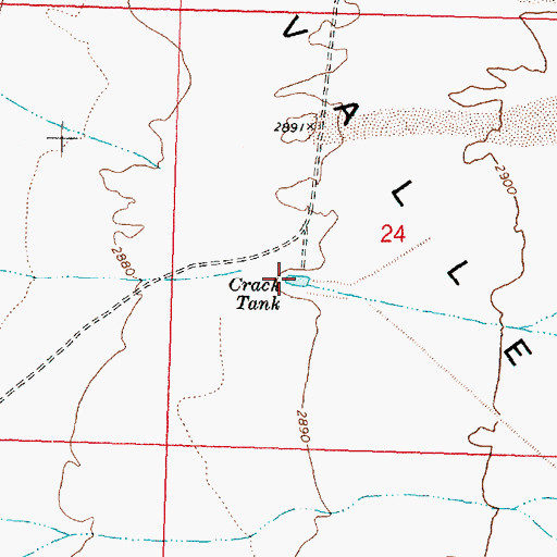 Topographic Map of Crack Tank, AZ