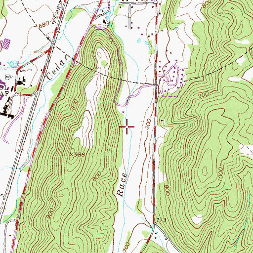 Topographic Map of Old Mill Spring, GA