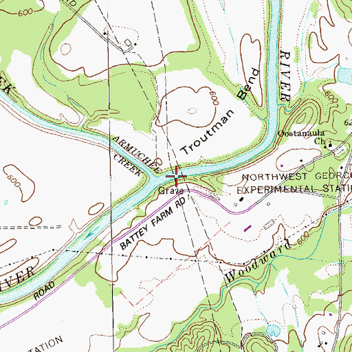 Topographic Map of Pope Ferry (historical), GA