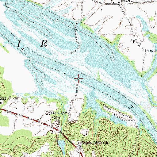 Topographic Map of Potash Landing, GA