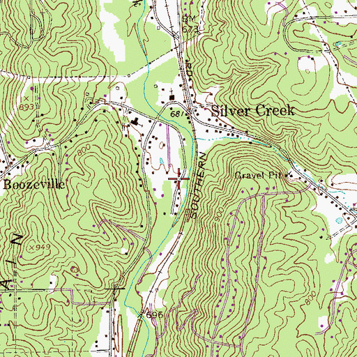 Topographic Map of Ridgewood Estates, GA