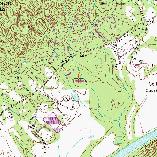 Topographic Map of River Place, GA