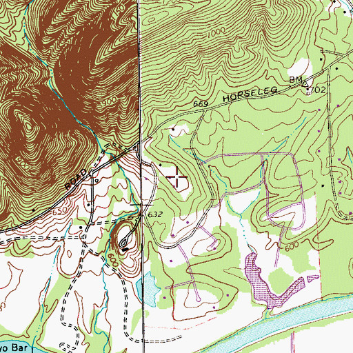Topographic Map of Rivermont, GA