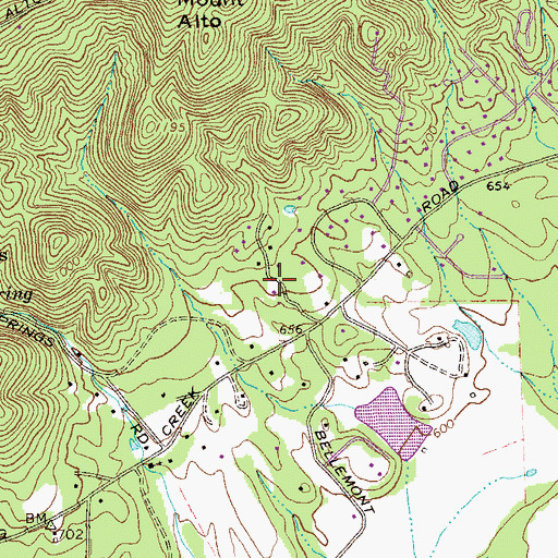 Topographic Map of Robealou Acres, GA