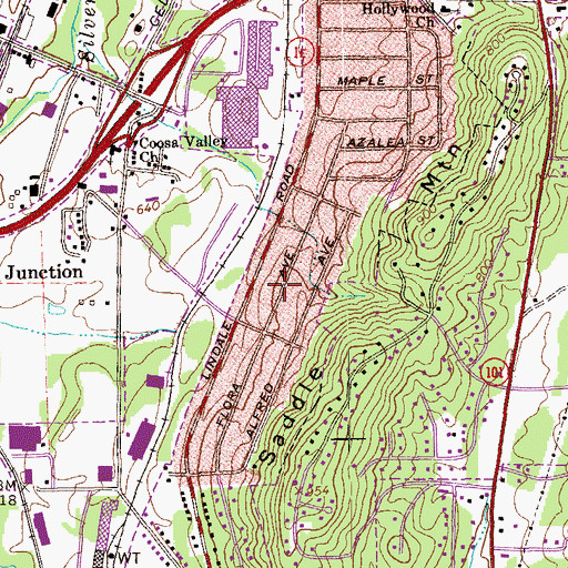 Topographic Map of Rosemont Park, GA