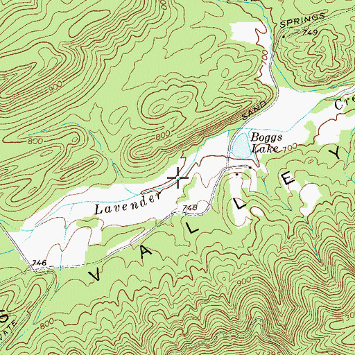 Topographic Map of Sand Spring, GA