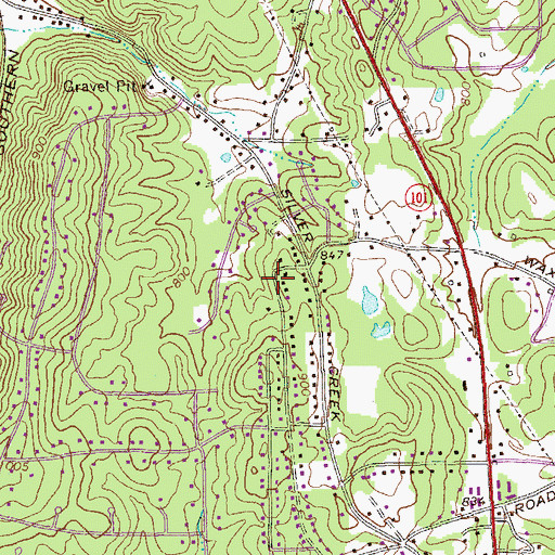 Topographic Map of Silvermont, GA