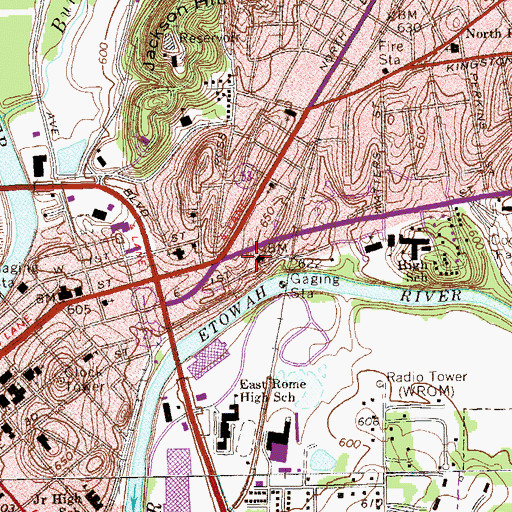 Topographic Map of Thankful Baptist Church, GA