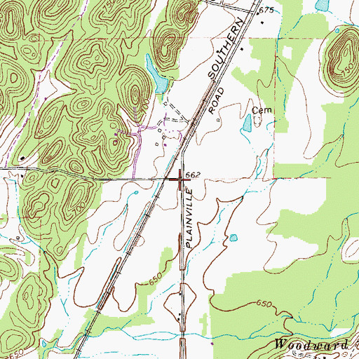 Topographic Map of Warren, GA