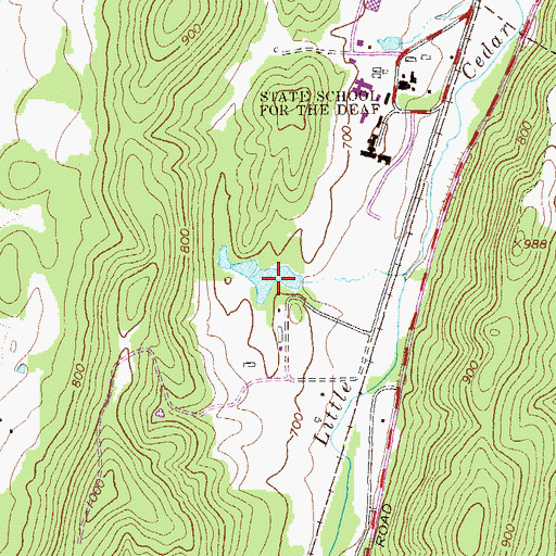 Topographic Map of Woodstock Lake, GA