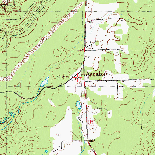 Topographic Map of Ascalon School (historical), GA