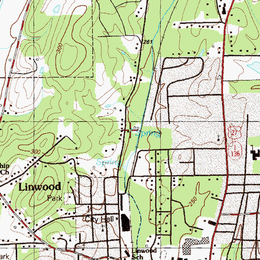 Topographic Map of Big Spring, GA