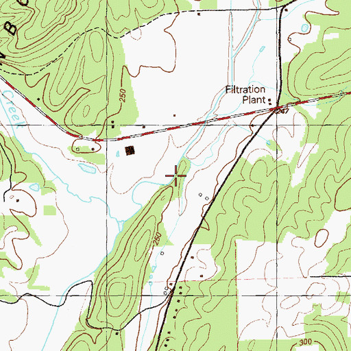 Topographic Map of Buzzard Roost Spring, GA
