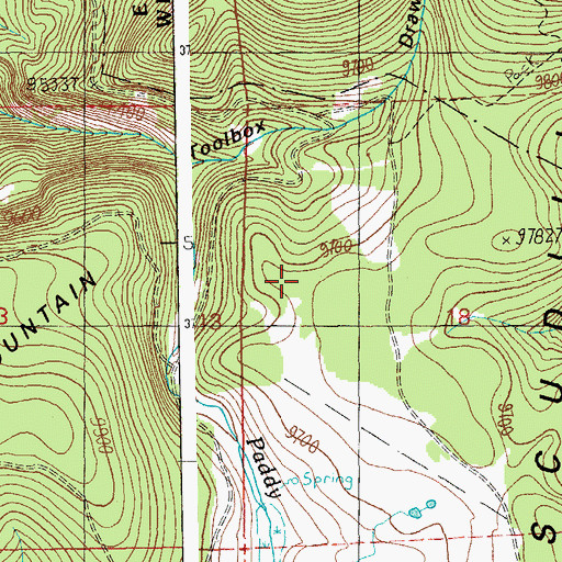 Topographic Map of Toolbox Draw, AZ