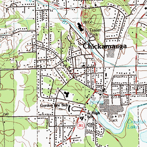 Topographic Map of Church of God, GA