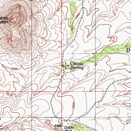 Topographic Map of Toros Spring, AZ