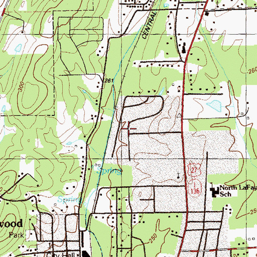 Topographic Map of Dogwood Circle, GA