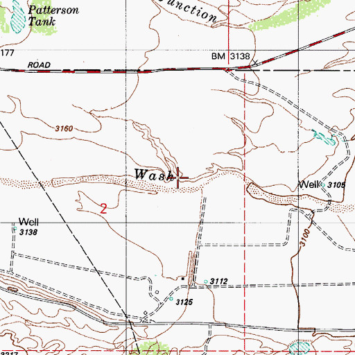 Topographic Map of Toros Wash, AZ