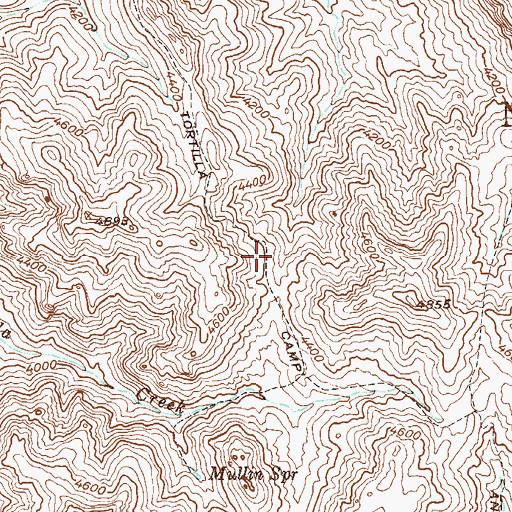 Topographic Map of Tortilla Camp Trail, AZ