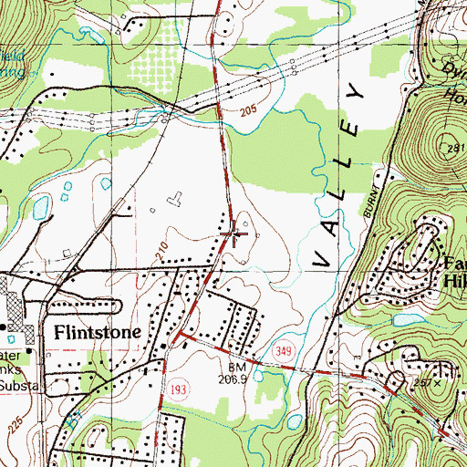 Topographic Map of Flintstone United Methodist Church, GA
