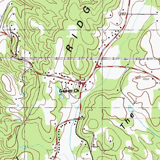 Topographic Map of Garrett School (historical), GA