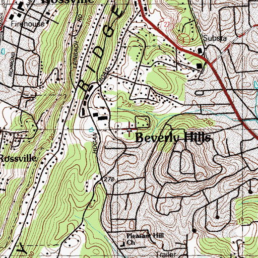 Topographic Map of Georgia Acres, GA
