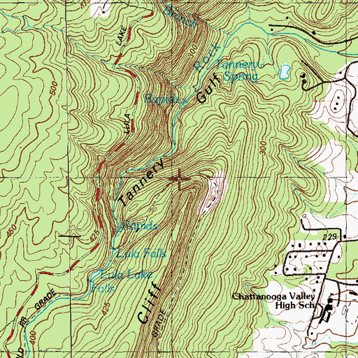 Topographic Map of Gerber (historical), GA