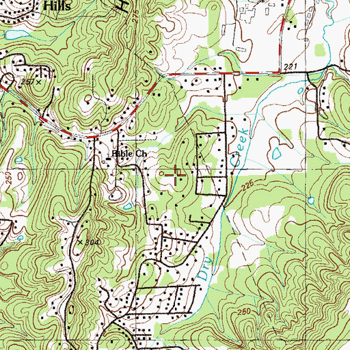 Topographic Map of Happy Valley, GA