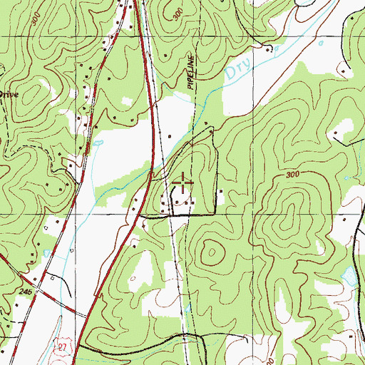 Topographic Map of Horse Lake Estates, GA