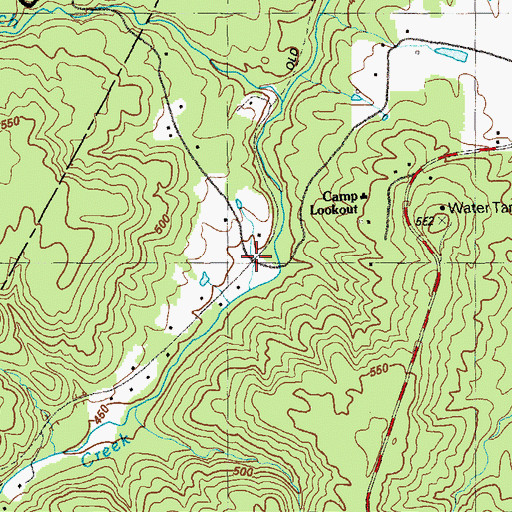 Topographic Map of Jamesburg, GA