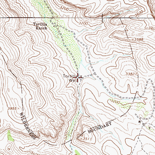 Topographic Map of Tortilla Well, AZ